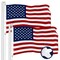 G128 2 Pack: American USA Flag | 20x38 Ft | ToughWeave Series Embroidered 600D Polyester | Country Flag, Embroidered Stars, Sewn Stripes, Indoor/Outdoor, Brass Grommets